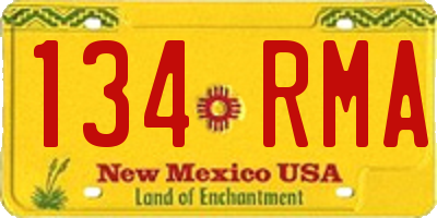 NM license plate 134RMA