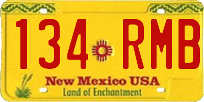 NM license plate 134RMB