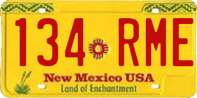 NM license plate 134RME