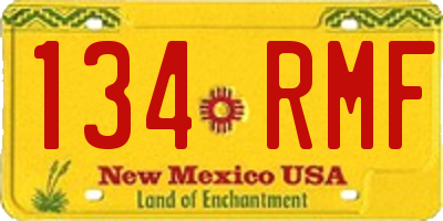 NM license plate 134RMF