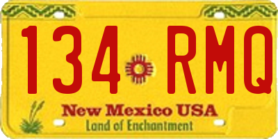 NM license plate 134RMQ