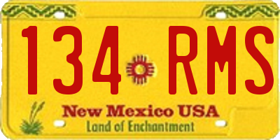 NM license plate 134RMS