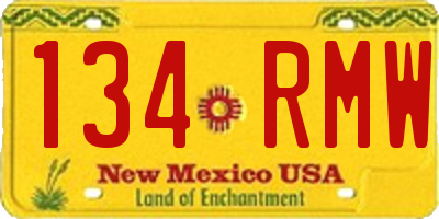 NM license plate 134RMW
