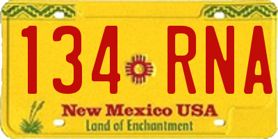 NM license plate 134RNA