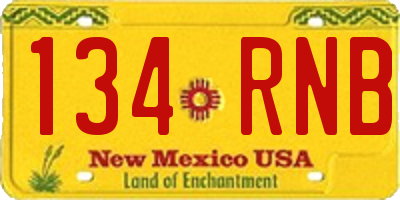 NM license plate 134RNB