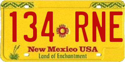 NM license plate 134RNE