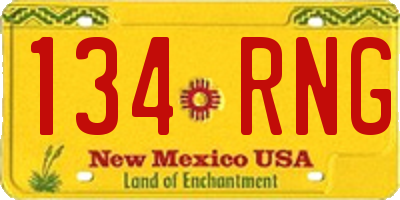 NM license plate 134RNG