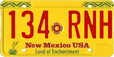 NM license plate 134RNH