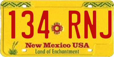 NM license plate 134RNJ