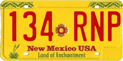 NM license plate 134RNP