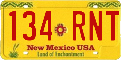 NM license plate 134RNT
