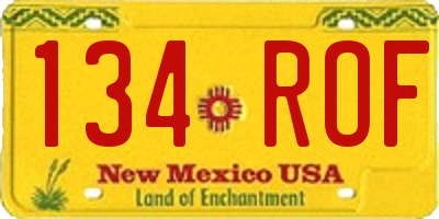NM license plate 134ROF