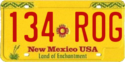 NM license plate 134ROG