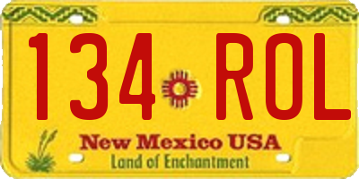 NM license plate 134ROL