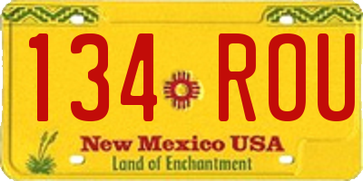 NM license plate 134ROU