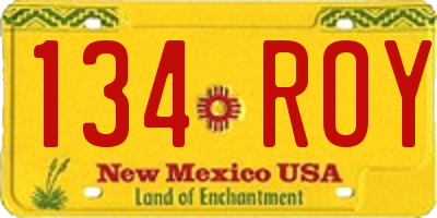 NM license plate 134ROY