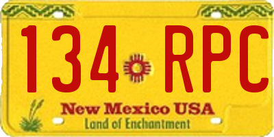 NM license plate 134RPC