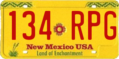 NM license plate 134RPG