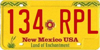 NM license plate 134RPL