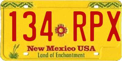 NM license plate 134RPX