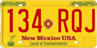 NM license plate 134RQJ