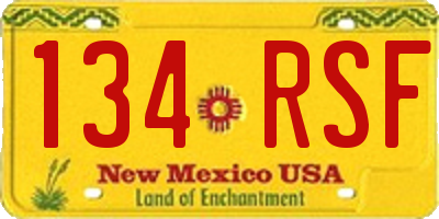 NM license plate 134RSF