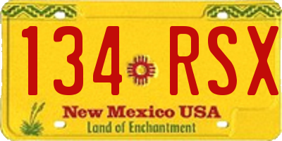 NM license plate 134RSX