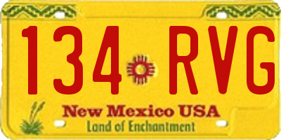 NM license plate 134RVG