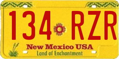 NM license plate 134RZR