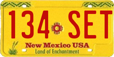 NM license plate 134SET