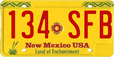 NM license plate 134SFB