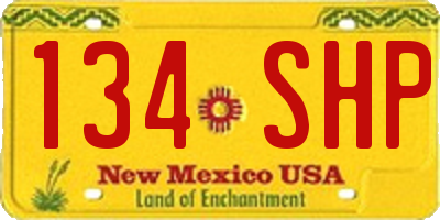 NM license plate 134SHP