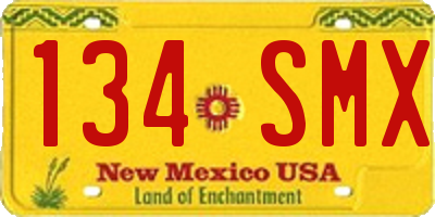 NM license plate 134SMX