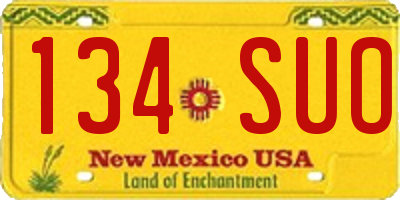 NM license plate 134SUO