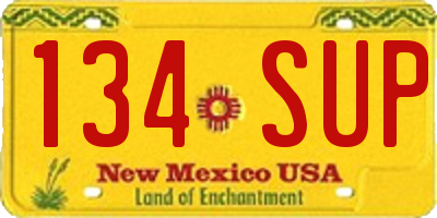 NM license plate 134SUP