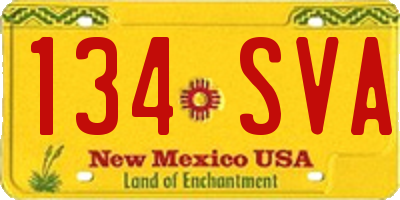 NM license plate 134SVA
