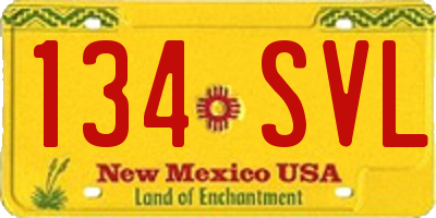 NM license plate 134SVL