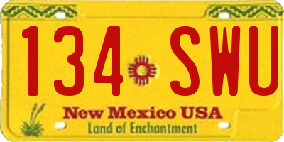NM license plate 134SWU