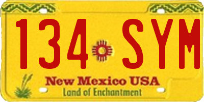 NM license plate 134SYM