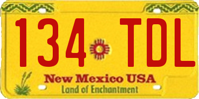 NM license plate 134TDL