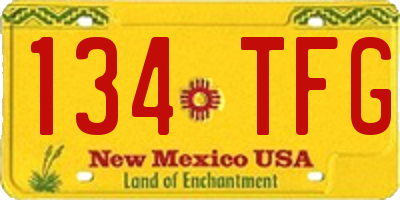 NM license plate 134TFG