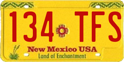 NM license plate 134TFS