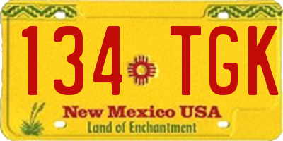 NM license plate 134TGK