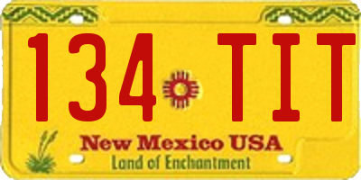 NM license plate 134TIT