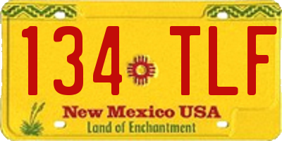 NM license plate 134TLF
