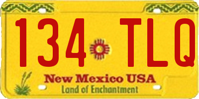 NM license plate 134TLQ