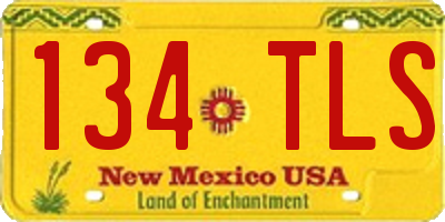 NM license plate 134TLS