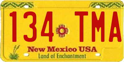 NM license plate 134TMA