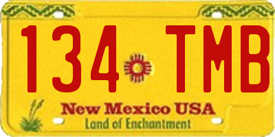 NM license plate 134TMB
