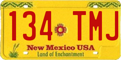 NM license plate 134TMJ